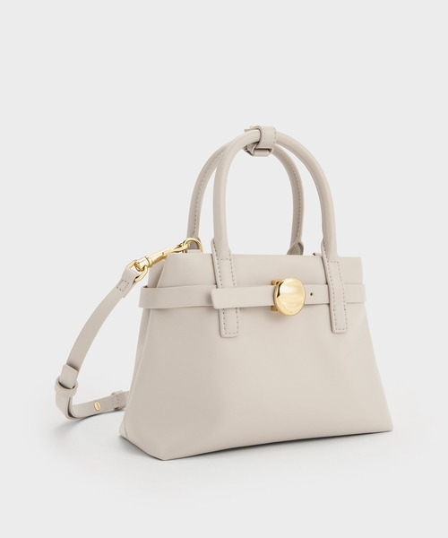 CHARLES & KEITH(チャールズ & キース)の「Behn ミニベーン ベルトトートバッグ(トートバッグ・レディース・サンドグレー/ブラック・S)」の16枚目の写真