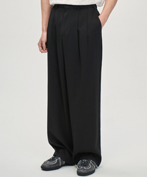 PRAIRIE（プレリー）の「ルーズフィットツーピンタックワイドスラックス（ブラック）（スラックス）」