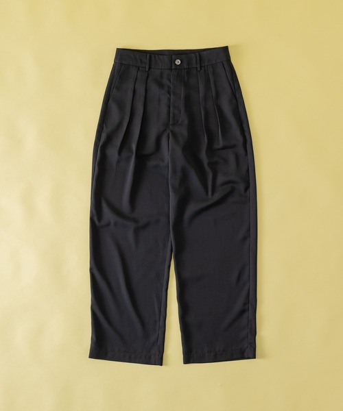 Zooodle(ズードル)の「Pleated wide slacks - タックワイドスラックス -(スラックス・メンズ・ネイビー/ブラック・MEDIUM/LARGE)」の18枚目の写真