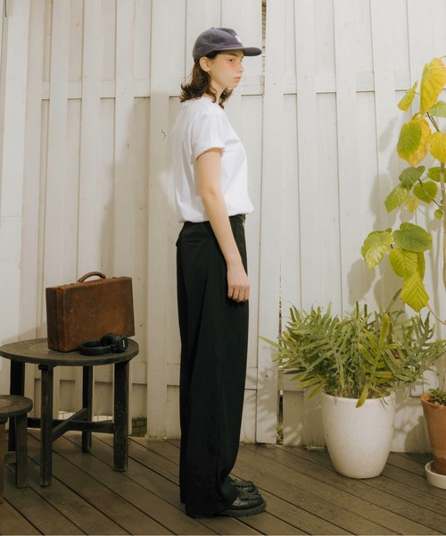 Zooodle（ズードル）の「Pleated wide slacks - タックワイドスラックス -（スラックス・メンズ・ネイビー/ブラック・MEDIUM/LARGE）」の17枚目の写真