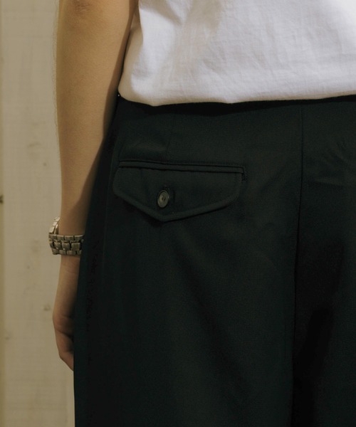 Zooodle（ズードル）の「Pleated wide slacks - タックワイドスラックス -（スラックス・メンズ・ネイビー/ブラック・MEDIUM/LARGE）」の9枚目の写真