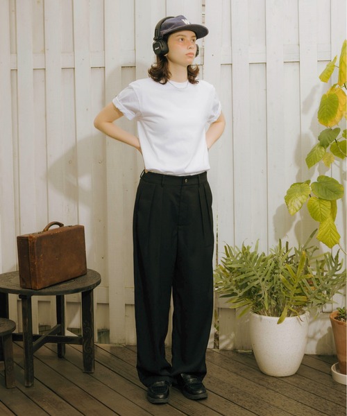 Pleated wide slacks - タックワイドスラックス -（スラックス