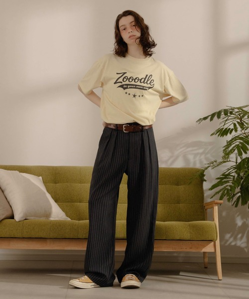 Zooodle(ズードル)の「Pleated wide slacks - タックワイドスラックス -(スラックス・メンズ・ネイビー/ブラック・MEDIUM/LARGE)」の16枚目の写真