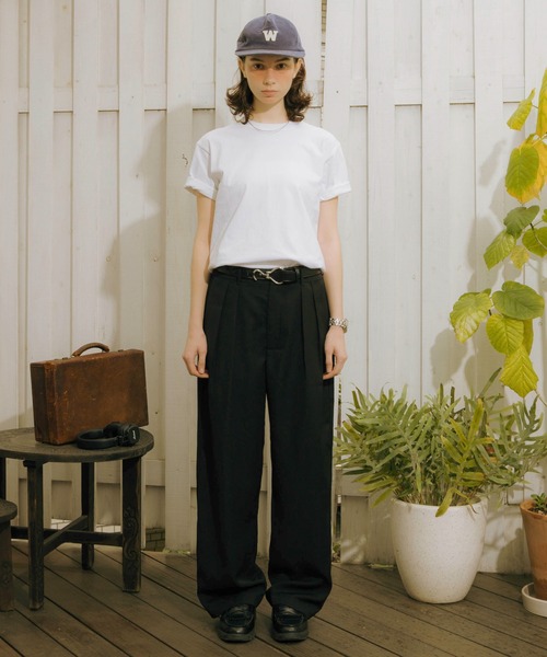 Zooodle（ズードル）の「Pleated wide slacks - タックワイドスラックス -（スラックス・メンズ・ネイビー/ブラック・MEDIUM/LARGE）」の10枚目の写真