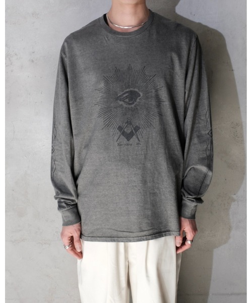 JERZEES(ジャージーズ)の「JERZEES / ジャージーズ FREE-MASONRY LS TEE(Tシャツ/カットソー・メンズ・ホワイト/ブラック系1・MEDIUM/LARGE/X-LARGE)」の9枚目の写真