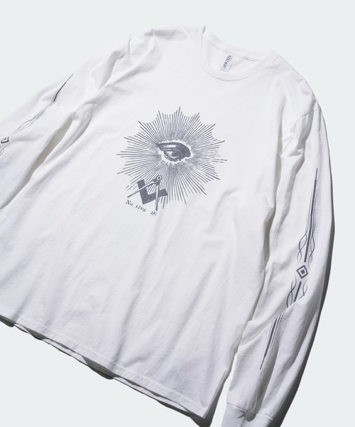 JERZEES(ジャージーズ)の「JERZEES / ジャージーズ FREE-MASONRY LS TEE(Tシャツ/カットソー・メンズ・ホワイト/ブラック系1・MEDIUM/LARGE/X-LARGE)」の4枚目の写真