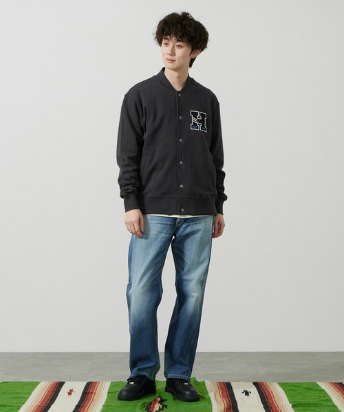 Lee(リー)の「Lee/リー スウェット ジャケット(スウェット・メンズ・アイボリー/ネイビー・SMALL/MEDIUM/LARGE/X-LARGE)」の12枚目の写真