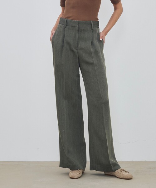 DES PRES（デ・プレ）の「ハイツイストカルゼ ワンタックパンツ（スラックス・レディース・グレー/カーキ・38/36/34/32）」の5枚目の写真