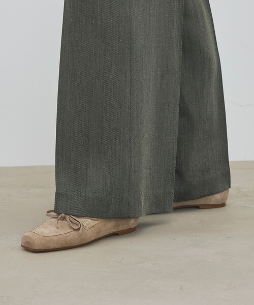 DES PRES（デ・プレ）の「ハイツイストカルゼ ワンタックパンツ（スラックス・レディース・グレー/カーキ・38/36/34/32）」の11枚目の写真