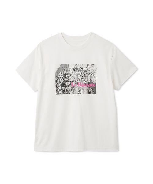 FRAY I.D(フレイアイディー)の「オーバーサイズフォトプリントTシャツ(Tシャツ/カットソー・レディース・イエロー/グリーン/ピンク・F)」の3枚目の写真