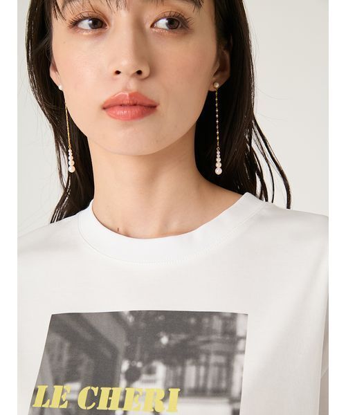 FRAY I.D(フレイアイディー)の「オーバーサイズフォトプリントTシャツ(Tシャツ/カットソー・レディース・イエロー/グリーン/ピンク・F)」の8枚目の写真