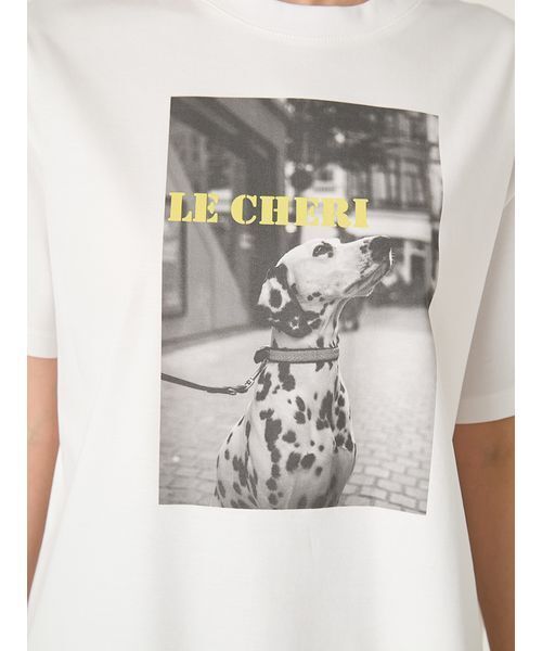 FRAY I.D(フレイアイディー)の「オーバーサイズフォトプリントTシャツ(Tシャツ/カットソー・レディース・イエロー/グリーン/ピンク・F)」の10枚目の写真