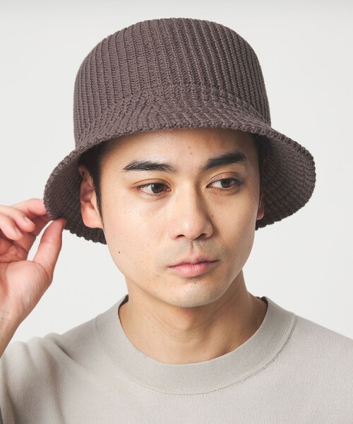green label relaxing（グリーンレーベルリラクシング）の「GLR ニット バケット ハット（ハット・メンズ・モカ/ブラック・FREE）」の2枚目の写真