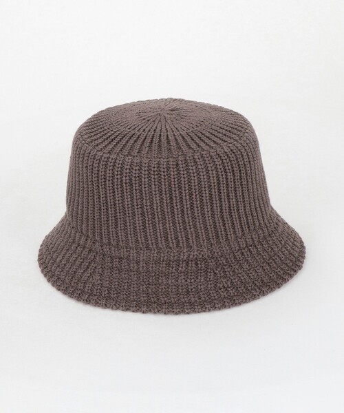 green label relaxing（グリーンレーベルリラクシング）の「GLR ニット バケット ハット（ハット・メンズ・モカ/ブラック・FREE）」の4枚目の写真