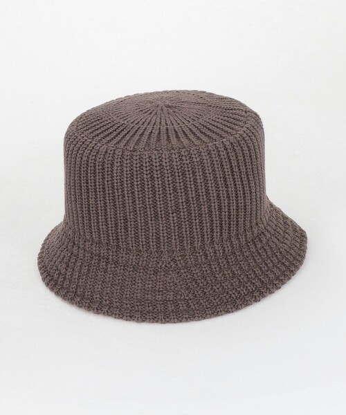 green label relaxing（グリーンレーベルリラクシング）の「GLR ニット バケット ハット（ハット・メンズ・モカ/ブラック・FREE）」の5枚目の写真