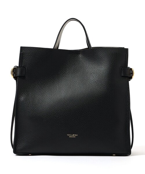 VIOLAd'ORO(ヴィオラドーロ)の「VIOLAd'ORO TRERO サイドベルト トートバッグ(トートバッグ・レディース・ベージュ/ブラック・FREE)」の2枚目の写真