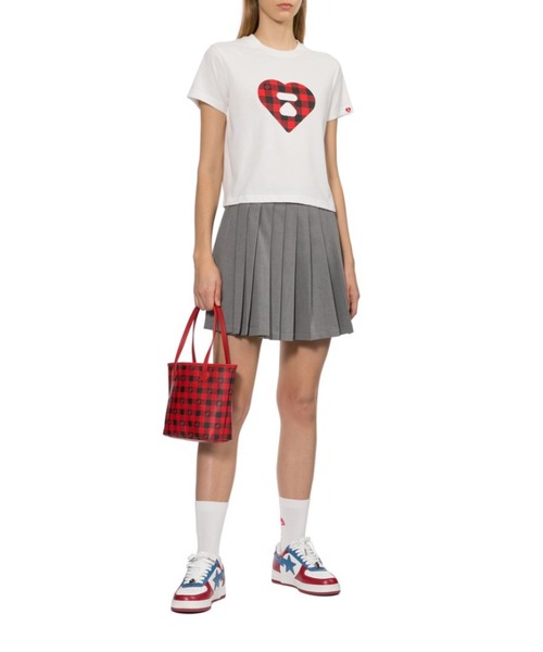A BATHING APE（アベイシングエイプ）の「PLAID MINI HANDBAG（ハンドバッグ・レディース・レッド・FREE）」の3枚目の写真