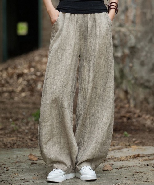 SallyLunn(サリーラン)の「浅染ライクパンツ(その他パンツ・レディース・グリーン/ベージュ/ブルー/ブラック・LARGE/MEDIUM)」の1枚目の写真