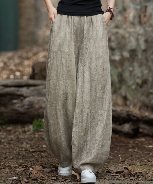SallyLunn(サリーラン)の「浅染ライクパンツ(その他パンツ・レディース・グリーン/ベージュ/ブルー/ブラック・LARGE/MEDIUM)」の6枚目の写真