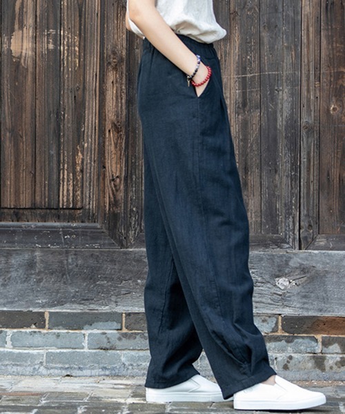 SallyLunn(サリーラン)の「浅染ライクパンツ(その他パンツ・レディース・グリーン/ベージュ/ブルー/ブラック・LARGE/MEDIUM)」の12枚目の写真