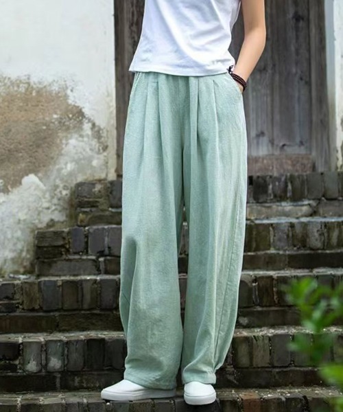 SallyLunn(サリーラン)の「浅染ライクパンツ(その他パンツ・レディース・グリーン/ベージュ/ブルー/ブラック・LARGE/MEDIUM)」の14枚目の写真