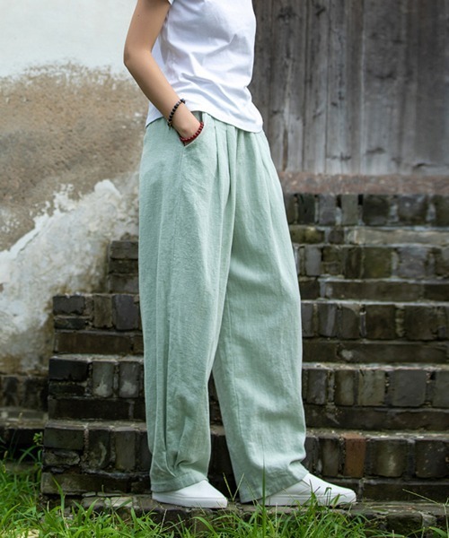 SallyLunn(サリーラン)の「浅染ライクパンツ(その他パンツ・レディース・グリーン/ベージュ/ブルー/ブラック・LARGE/MEDIUM)」の16枚目の写真