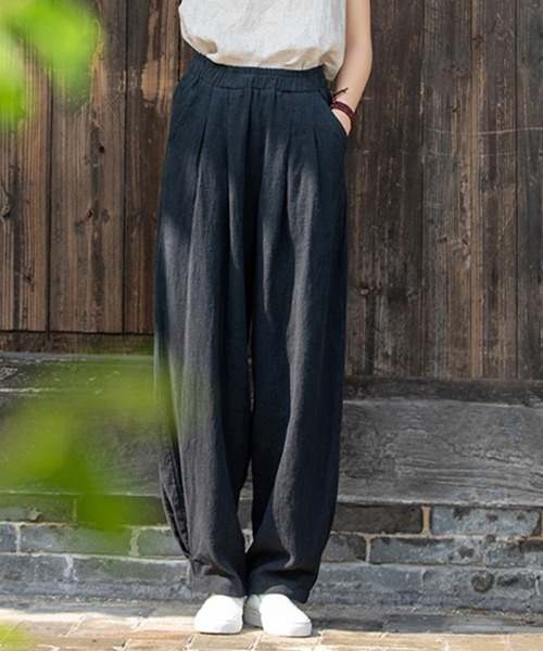 SallyLunn(サリーラン)の「浅染ライクパンツ(その他パンツ・レディース・グリーン/ベージュ/ブルー/ブラック・LARGE/MEDIUM)」の10枚目の写真