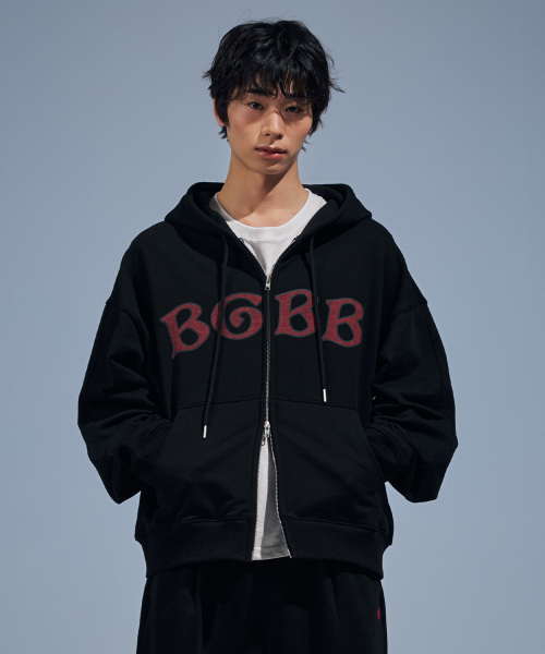 BGBB Zip-Up Hoodie (Black)（パーカー）｜VETEZE（ベテゼ）の