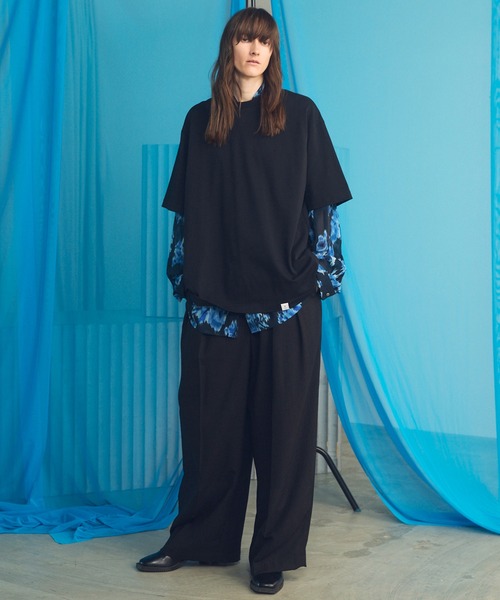 MAISON SPECIAL（メゾンスペシャル）の「《UNISEX》【EX】Prime-Over Cotton Jersey Short Sleeve T-shirt/プライムオーバー天竺ショートスリーブカットソー【MAISON SPECIAL/メゾンスペシャル】（Tシャツ/カットソー・メンズ・オフホワイト/チャコールグレー/ブラック/グレイッシュベージュ・0/1/2）」の5枚目の写真