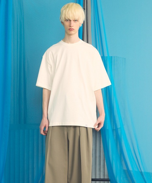 MAISON SPECIAL（メゾンスペシャル）の「《UNISEX》【EX】Prime-Over Cotton Jersey Short Sleeve T-shirt/プライムオーバー天竺ショートスリーブカットソー【MAISON SPECIAL/メゾンスペシャル】（Tシャツ/カットソー・メンズ・オフホワイト/チャコールグレー/ブラック/グレイッシュベージュ・0/1/2）」の12枚目の写真