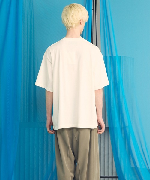 MAISON SPECIAL（メゾンスペシャル）の「《UNISEX》【EX】Prime-Over Cotton Jersey Short Sleeve T-shirt/プライムオーバー天竺ショートスリーブカットソー【MAISON SPECIAL/メゾンスペシャル】（Tシャツ/カットソー・メンズ・オフホワイト/チャコールグレー/ブラック/グレイッシュベージュ・0/1/2）」の14枚目の写真