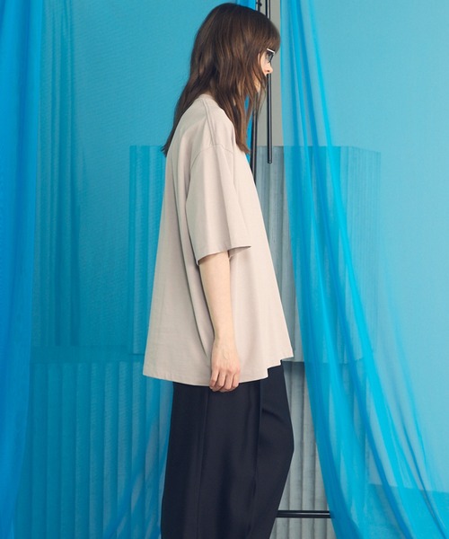 MAISON SPECIAL（メゾンスペシャル）の「《UNISEX》【EX】Prime-Over Cotton Jersey Short Sleeve T-shirt/プライムオーバー天竺ショートスリーブカットソー【MAISON SPECIAL/メゾンスペシャル】（Tシャツ/カットソー・メンズ・オフホワイト/チャコールグレー/ブラック/グレイッシュベージュ・0/1/2）」の19枚目の写真