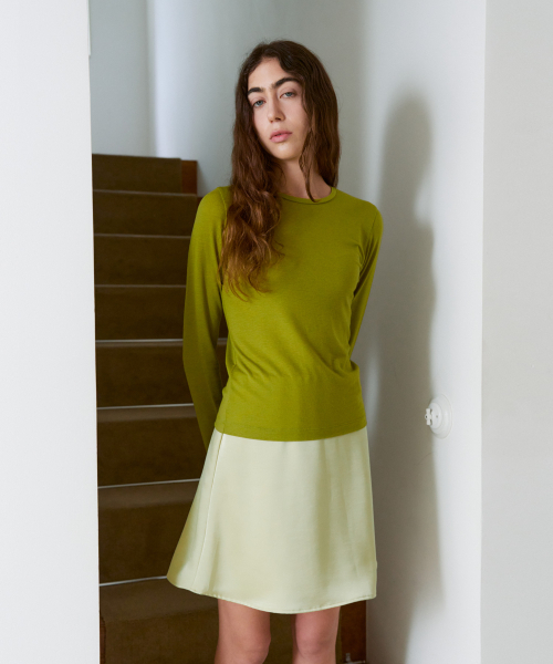 38COMEONCOMMON(38カモンコモン)の「Sheer Touch Slim Long Sleeve (Olive)(Tシャツ/カットソー・レディース・その他・FREE)」の3枚目の写真
