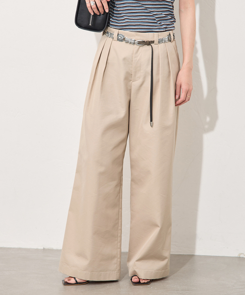 JOURNAL STANDARD（ジャーナルスタンダード）の「【osedit】2tuck buckle back CHINOS（チノパンツ・レディース・ネイビー/ベージュ・36/38/40）」の20枚目の写真