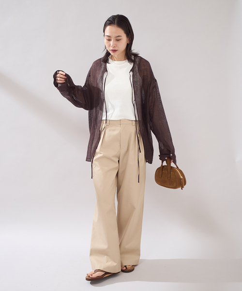 JOURNAL STANDARD（ジャーナルスタンダード）の「【osedit】2tuck buckle back CHINOS（チノパンツ・レディース・ネイビー/ベージュ・36/38/40）」の10枚目の写真