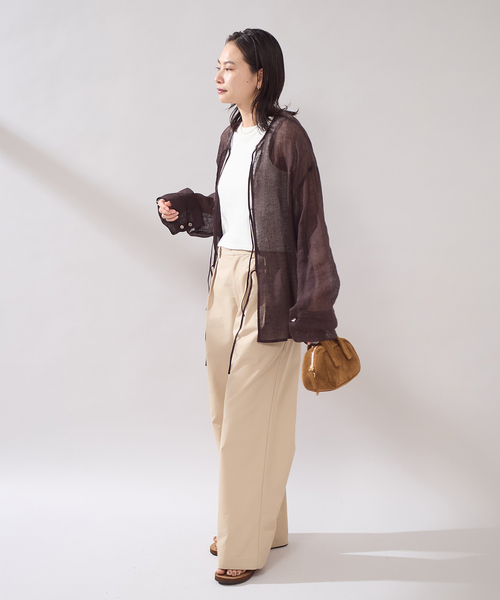 JOURNAL STANDARD（ジャーナルスタンダード）の「【osedit】2tuck buckle back CHINOS（チノパンツ・レディース・ネイビー/ベージュ・36/38/40）」の11枚目の写真