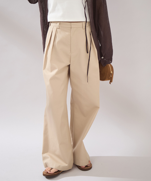 JOURNAL STANDARD（ジャーナルスタンダード）の「【osedit】2tuck buckle back CHINOS（チノパンツ・レディース・ネイビー/ベージュ・36/38/40）」の13枚目の写真