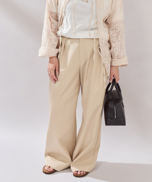 JOURNAL STANDARD（ジャーナルスタンダード）の「【osedit】2tuck buckle back CHINOS（チノパンツ・レディース・ネイビー/ベージュ・36/38/40）」の18枚目の写真