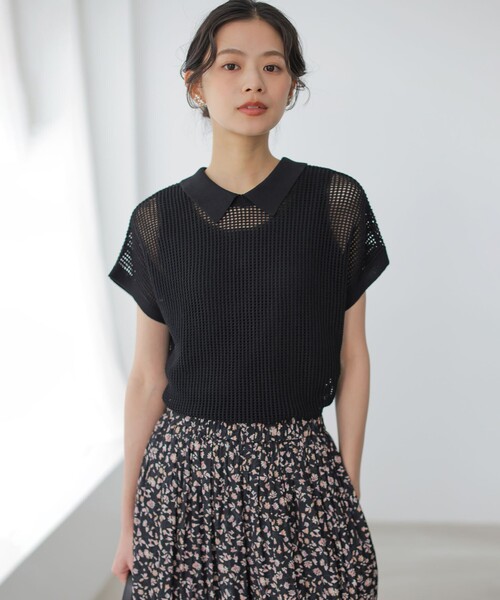 組曲 L(クミキョク オオキイサイズ)の「テレコチュール タンクトップ(タンクトップ・レディース・ホワイト系/ブラック系・5/7/6)」の5枚目の写真