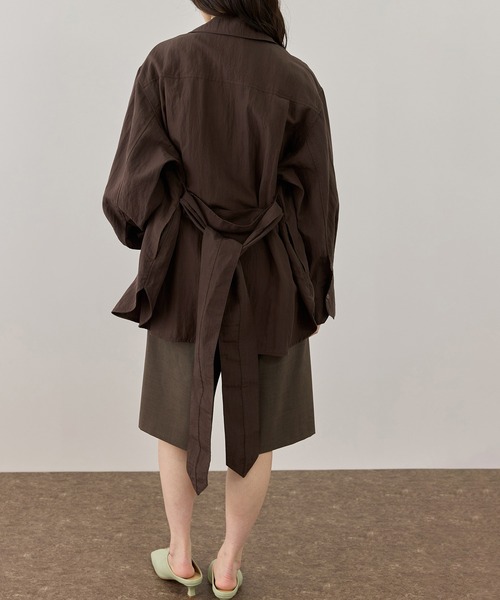 ADAM ET ROPÉ FEMME シャツジャケット　ブラウン　36 ADAM ET ROPE'｜【一部WEB限定カラー】シャツジャケット | Rakuten