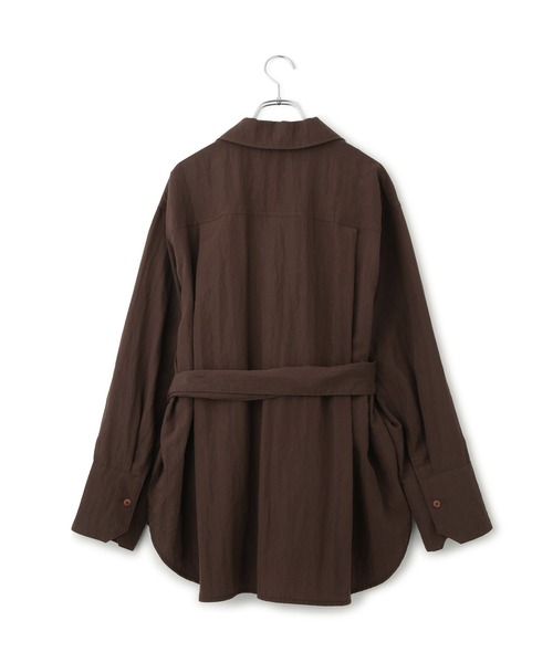 ADAM ET ROPÉ FEMME シャツジャケット　ブラウン　36 ADAM ET ROPE'｜【一部WEB限定カラー】シャツジャケット | Rakuten