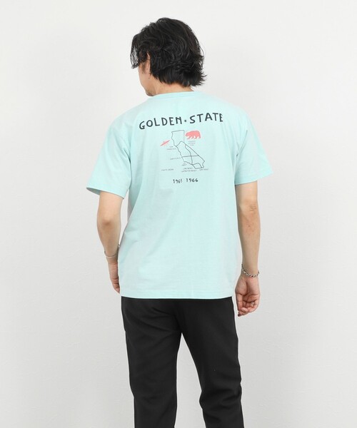 BARNS OUTFITTERS（バーンズアウトフィッターズ）の「【BARNS OUTFITTERS】別注 MAP GOLDEN STATE プリントTシャツ 26SS（Tシャツ/カットソー・メンズ・ホワイト/チャコールグレー/サックスブルー・S/M/L）」の17枚目の写真