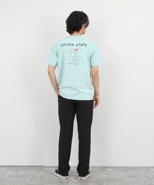 BARNS OUTFITTERS（バーンズアウトフィッターズ）の「【BARNS OUTFITTERS】別注 MAP GOLDEN STATE プリントTシャツ 26SS（Tシャツ/カットソー・メンズ・ホワイト/チャコールグレー/サックスブルー・S/M/L）」の18枚目の写真