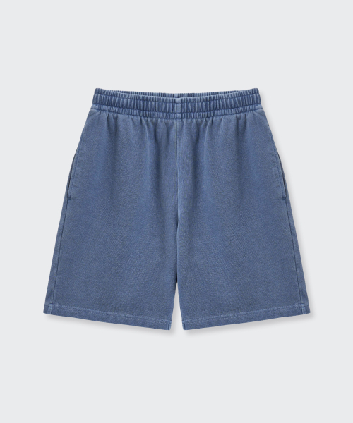MUSINSA STANDARD KIDS（ムシンサスタンダードキッズ）の「ピグメントスウェットショーツ[ダスティブルー]（その他パンツ・レディース・その他・110/120/130/140/150/160）」の3枚目の写真