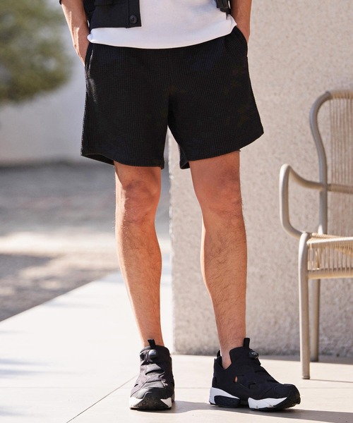 CAMBIO(カンビオ)の「mp14959-ワッフルショートパンツ(18060M26CM)(その他パンツ・メンズ・グレー/ブラック・M/L/XL)」の3枚目の写真