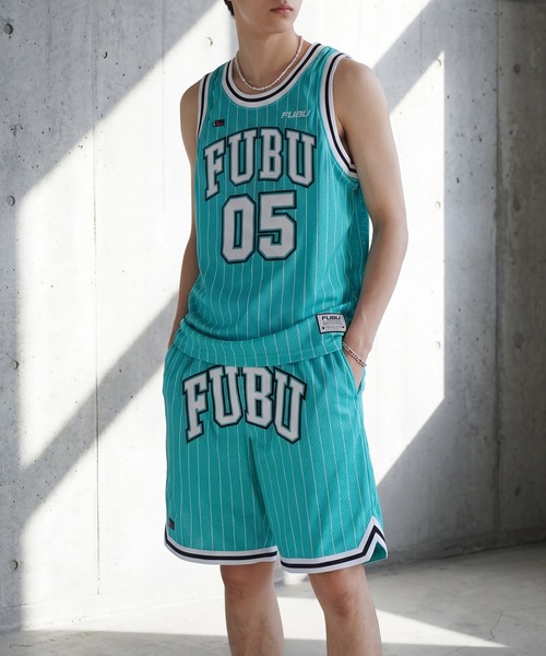 FUBU（ フブ）の「【FUBU/フブ】BASKETBALL SHORTS/バスケットボールショーツ（その他パンツ・メンズ・ブラック/ミント/ホワイト・L/M/XL）」の3枚目の写真