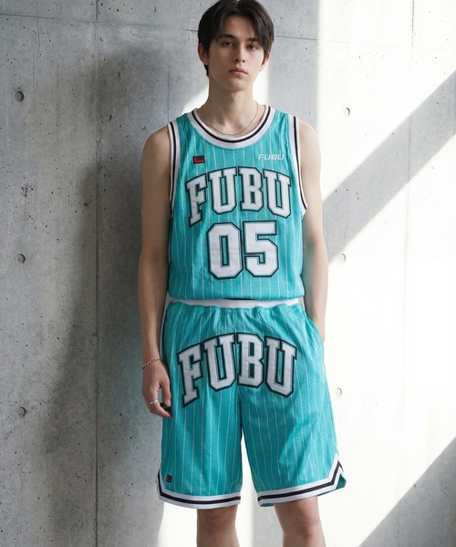 FUBU（ フブ）の「【FUBU/フブ】BASKETBALL SHORTS/バスケットボールショーツ（その他パンツ・メンズ・ブラック/ミント/ホワイト・L/M/XL）」の5枚目の写真