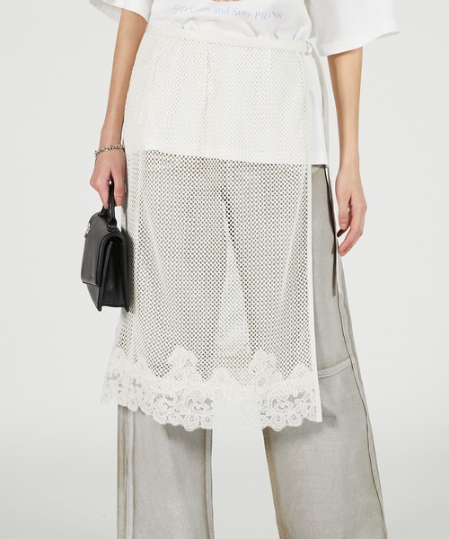 2026Summer Pre-Order】メッシュレースラップスカート / Mesh Lace