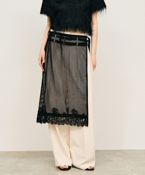 2026Summer Pre-Order】メッシュレースラップスカート / Mesh Lace
