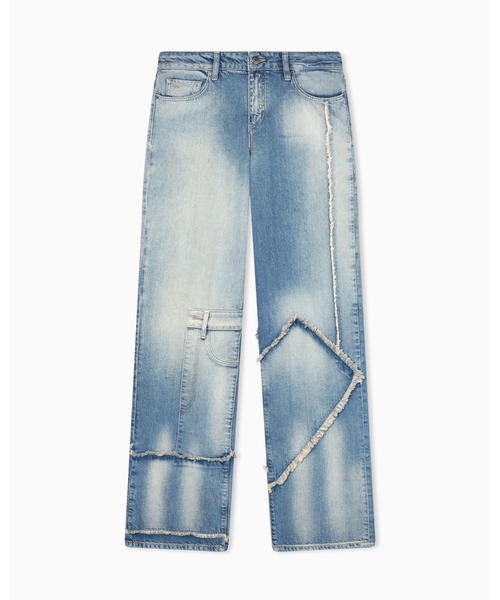 ARMANI EXCHANGE(アルマーニエクスチェンジ)の「【A|X アルマーニ エクスチェンジ】IA パッチワークデザイン デニムパンツ_J52 LOW RISE RELAXED(デニムパンツ・レディース・インディゴブルー・24inch/25inch/26inch/27inch/28inch/29inch)」の5枚目の写真
